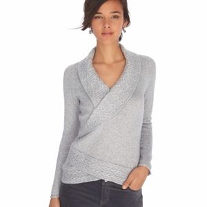 White House Black Market Crossover Cable Sweater